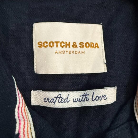 Scotch & Soda Navy Short-Sleeve Button-Up Shirt – Size Medium - Picture 6 of 10